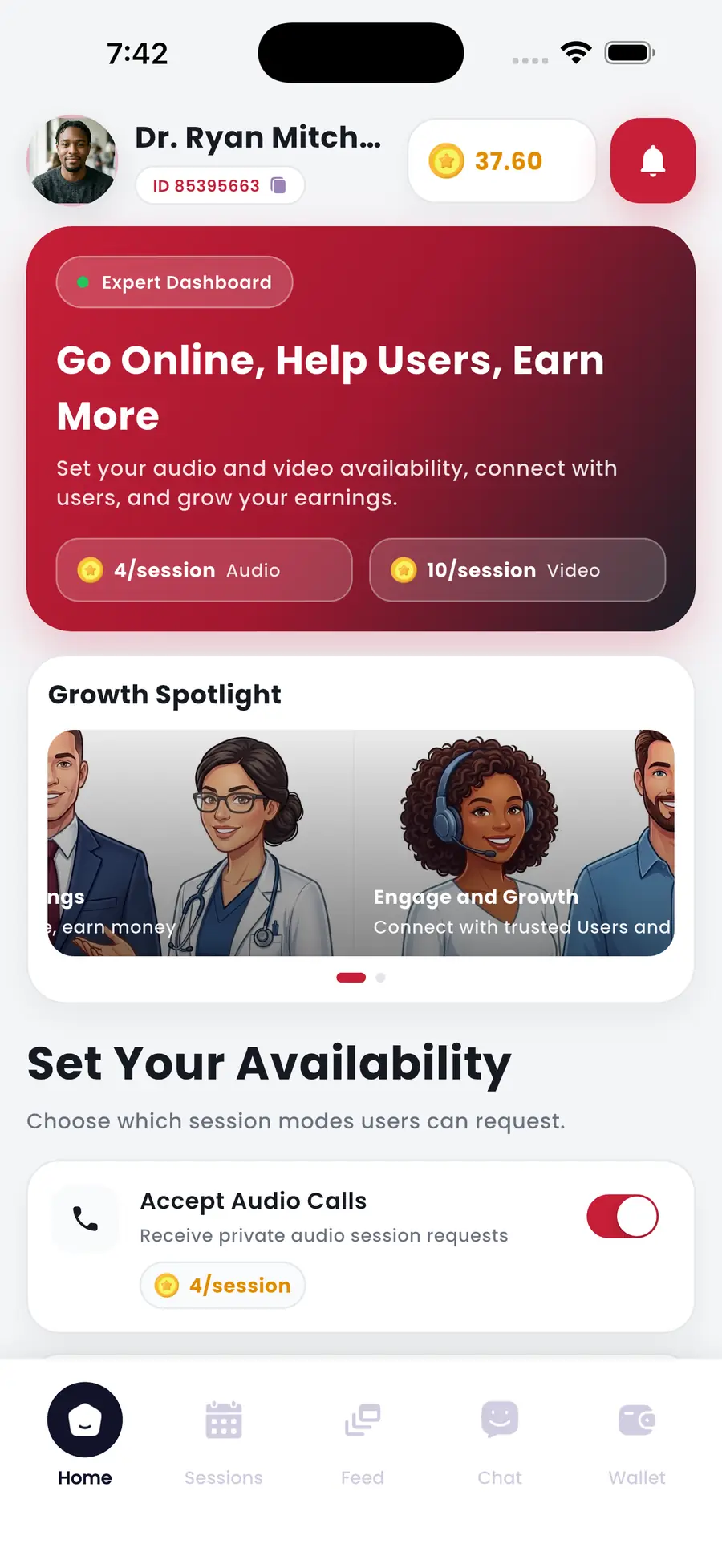 Notisboard expert dashboard screen